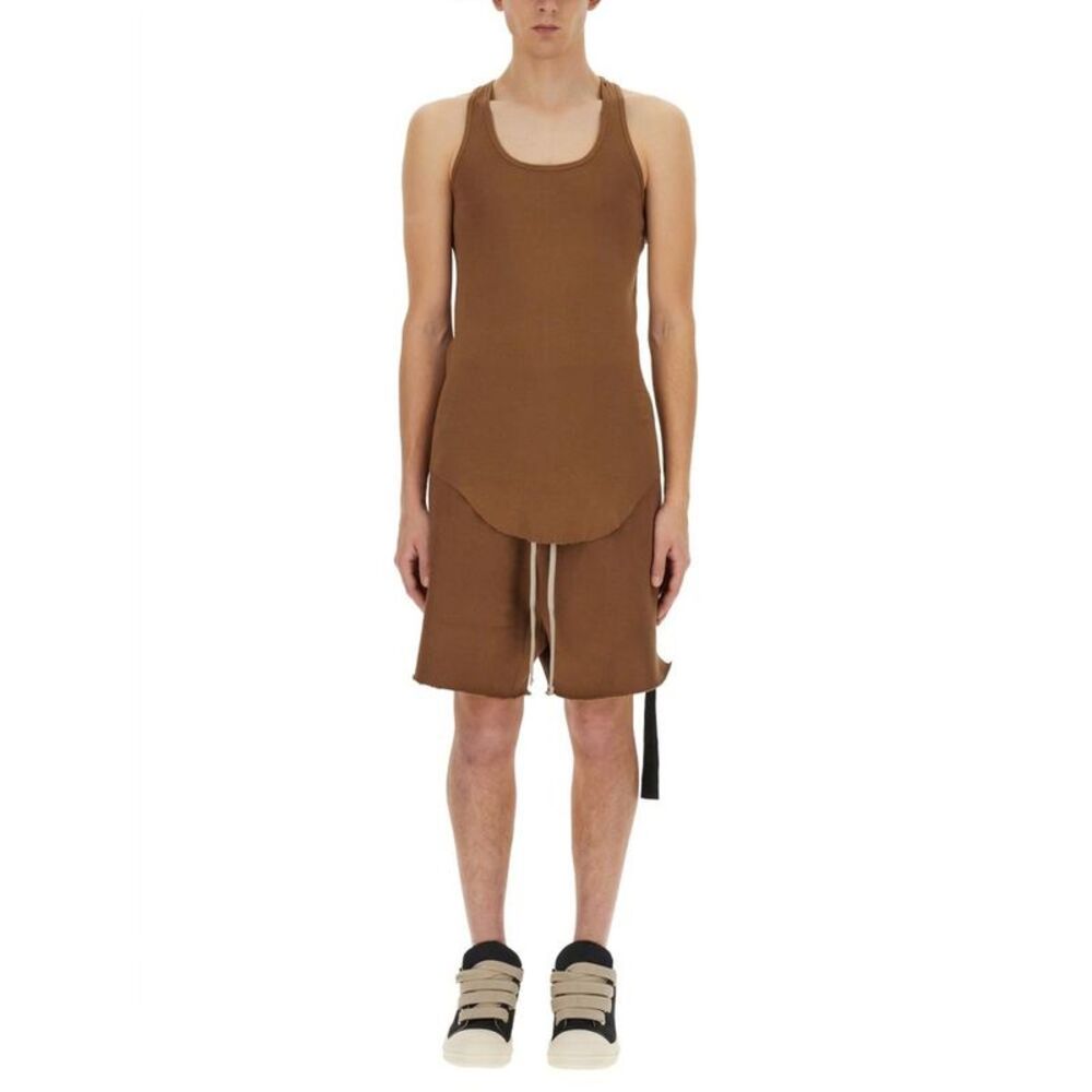 DRKSHDW Cotton Tank Top Men BROWN T-Shirts